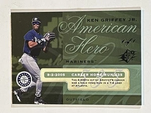 Griffey Jr 2008 UD SPX American Heros 1/1. 40% Off Tee Shirts & hats (Minus UDA) - Picture 1 of 2