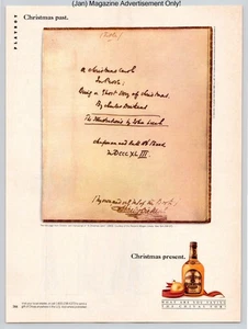 Chivas Regal Holiday Theme Charles Dickens Vintage 1989 Advertisement - Picture 1 of 5
