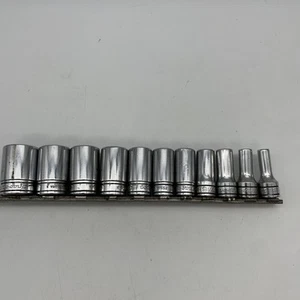 Snap-On 11 Pc. Set 3/8 drive 1/4 -7/8 SAE Semi Deep 6 Point Chrome FSS081-FSS281 - Bild 1 von 6