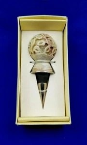 New in Box Cypress Stone Bottle Stopper Topper Unique Carved Item - Picture 1 of 3