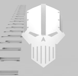 Compatible for Iron Warriors - Curved Icons / 3D Decals for Shoulder Pads x10