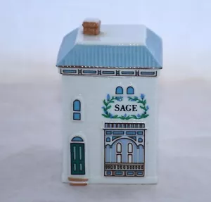 Vintage Fine Porcelain 1989 Lenox Spice Village Sage House Jar - Unused - Picture 1 of 5