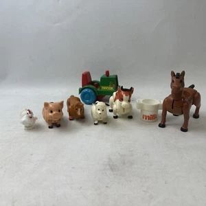 Juguetes de colección Fisher Price Playskool animales de granja y tractor - Imagen 1 de 10