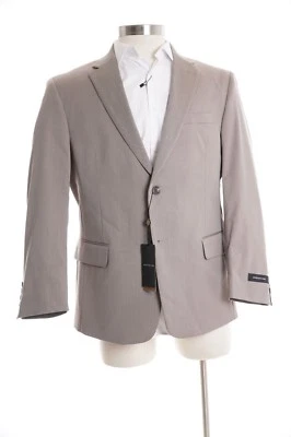 Blazer Abrigo Deportivo Jones New York Calce Clásico Marrón Claro Texturizado Dos Botones Foto 1 de 4