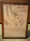 Original 1894 Vintage Soap Ad CUTICURA  FOR THE HAIR Copper Framed