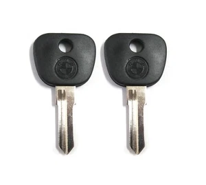 2X BLANK KEYS BLACK HEAD FOR BMW 3 5 6 7 SERIES E21 E30 E12 E28 E23 E24 M3 M5 - Picture 1 of 4