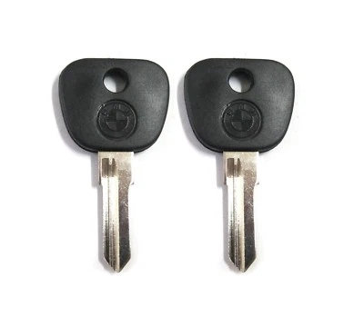 2X BLANK KEYS BLACK HEAD FOR BMW 3 5 6 7 SERIES E21 E30 E12 E28 E23 E24 M3 M5 - Image 1 of 4
