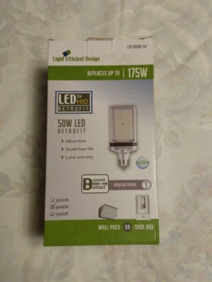 Light Efficient Design 50W LED 8088E-G4 HID 175W Retro 4000K - Image 1 of 4