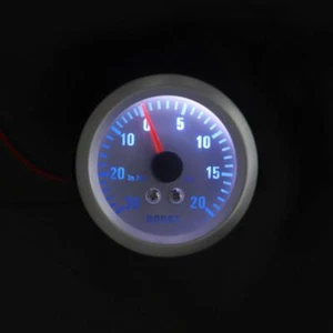 Misuratore 2 pollici auto turbo boost 0-30 pollici Hg / 0-20 PSI luce blu 52 mm metro - Foto 1 di 9