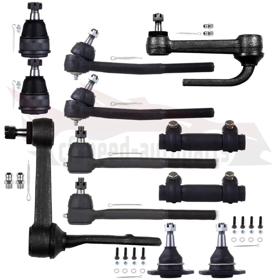 12X 2WD Front Ball Joints Tie Rod Ends Idler Arms For 1990-2005 Chevy GMC Safari - Imagem 1 de 1