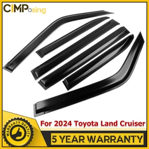 6PCS For 2024 Toyota Land Cruiser Prado Window Visor Vent Sun Shade Rain Guard - Foto 1 di 8