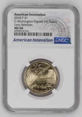 2018 P George Washington American Innovation, NGC MS66 - Image 1 of 2