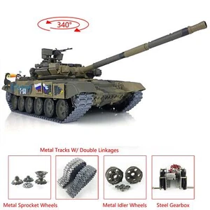 1/16 7.0 Henglong Upgraded Russia T90 RC Tank 3938 Metal Tracks BB IR Battle - Picture 1 of 12