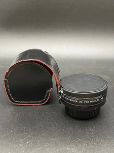 Minolta MC Mount 2x Auto Teleconverter Doubler Vivitar In Case - Picture 1 of 8
