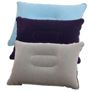 Bed Car Square Flocking Cushion Hiking Camping Rest Inflatable Air Pillow - Picture 1 of 8