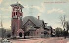 Battle Creek Michigan~Methodist Church Corner~Lamp Post on Stack Rocks~1911 PC