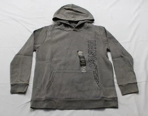 Hang Ten Boy's Mineral Wash Fleece Hoodie DP3 Smoked Pearl Medium NWT - Picture 1 of 3