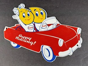 Letrero de porcelana vintage ESSO Happy Motoring - Imagen 1 de 11