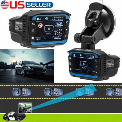 Car Dash Camera Anti Radar Laser Speed Detector DVR 1080P Recorder Video Night