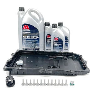 FÜR JAGUAR XJ XF XE AUTOMATIKGETRIEBE GETRIEBESUMPFWANNE DICHTUNG FILTER 8L ÖL - Bild 1 von 12