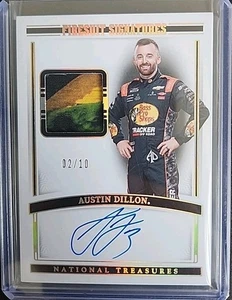Austin Dillon 2024 Panini National Treasures Firesuit Signature Auto Gold #02/10 - Picture 1 of 2