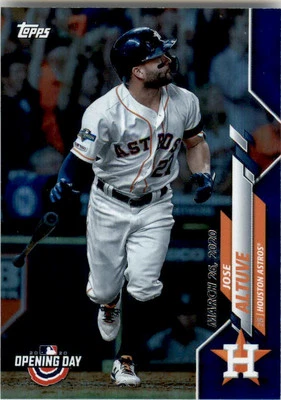 2020 Topps Opening Day Blue Foil #89 Jose Altuve  - Image 1 of 2
