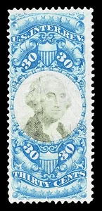 Scott R113 1871 30c Second Issue Revenue Used F-VF Cut Cancel Cat $70 - Picture 1 of 1