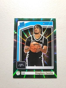 2024-25 Panini Donruss Rated Rookie Stephon Castle #244 Holo Green Laser RC NM - Bild 1 von 2