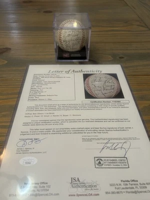 1964 St. Louis Cardinals World Series Champs Signed Baseball JSA Brock Gibson - Image 1 of 4