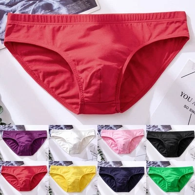 Slip da uomo alla moda e confortevoli slip convessi a U tessuto di cotone - Immagine 1 di 4