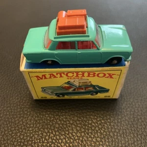 Lesney Matchbox #56 Fiat 1500 England w Roof Luggage In Original Box - Picture 1 of 10
