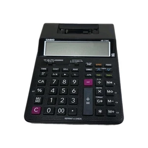Calculadora de impresión de escritorio Casio HR-170 RC sin adaptador de CA SIN PROBAR COMO ESTÁ - Imagen 1 de 16