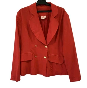 Vivienne Westwood Red Blazer Women’s Size 14 UK (US 10) Gold Button Jacket #39 - Picture 1 of 10