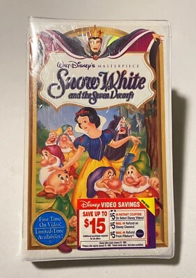 New Sealed Snow White & The Seven Dwarfs Walt Disney Masterpiece 1994 VHS Tape - Image 1 of 4