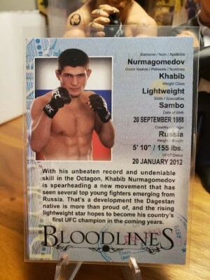 2013 Topps UFC Bloodlines KHABIB NURMAGOMEDOV #BL-KN  RC Rookie Card MMA G.O.A.T - Image 1 of 2