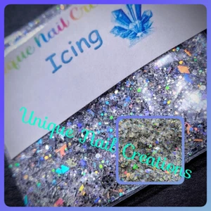 Limited Edition Glitter Mix~ICING~Nail Art/Body Glitter/festival/Slime - Picture 1 of 3
