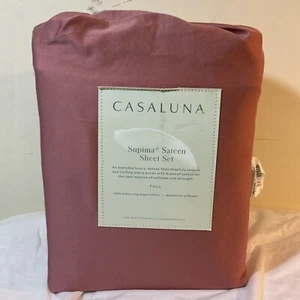 Juego de sábanas de satén Casaluna Supima rosa completa 500 hilos  - Imagen 1 de 5
