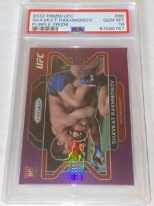 2022 UFC Shavkat Rakhmonov Purple Prizm /149 PSA 10 Rookie Card #80