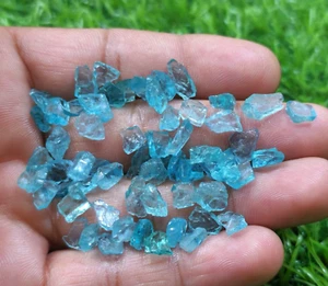Verwendung für Schmuck 62 Teile Konvolut Top Qualität Blau Apatit Roh 6-11 mm Lose Edelstein - Bild 1 von 5