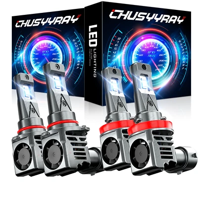 Combo de bombillas LED de haz alto bajo para Kenworth T680 T880 6000K 2013-2023 Foto 1 de 4