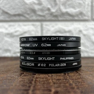 5x Lot 62mm Hoya Soligor Arrow Circular Threaded Lens Effect Filter Bulk - Picture 1 of 2