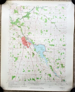 Rochester Indiana 1962 USGS 7.5 Minute Topographic Map 1:24,000 Fulton Co. Topo - Picture 1 of 3