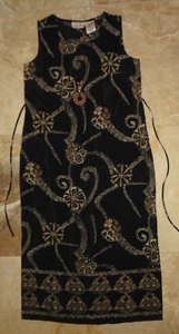 Kathie Lee Collection Womens Maxi Dress Long Black White Sz Medium (8-10) Formal - Picture 1 of 7