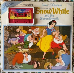 CASSETTE Snow White & the Seven Dwarfs Complete Album LP Size Walt Disneyland - Picture 1 of 4