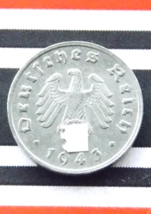 GERMAN Coin 1943 G 1 REICHSPFENNIG Zinc THIRD REICH WW2 +RARE NICE Pfennig Rpf - Picture 1 of 4