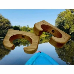 Best Solid Wood Canoe Paddle Holder 1" thick Cherry, Made in USA !! - Picture 1 of 2