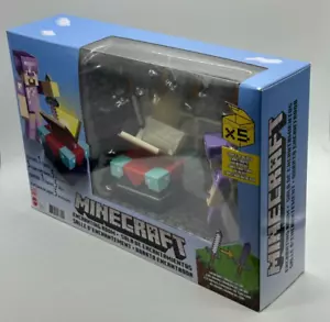 MINECRAFT ENCHANTING ROOM Set w/ Sword & Figure - NEW - Mattel, 2020 - SEALED - Foto 1 di 2