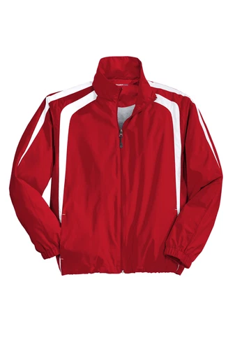 Chaqueta cortavientos raglán bloque de color cremallera completa Sport Tek para hombre XS-6XL NUEVA JST60 Foto 1 de 1