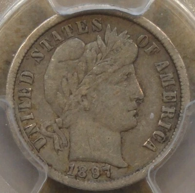 1897-O Barber Dime 10c PCGS Certified VF25 - Image 1 of 4