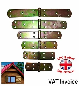 Gelb verzinkt Buttscharniere Tür Torschrank 7 Größen von 120 bis 300 mm - Bild 1 von 1